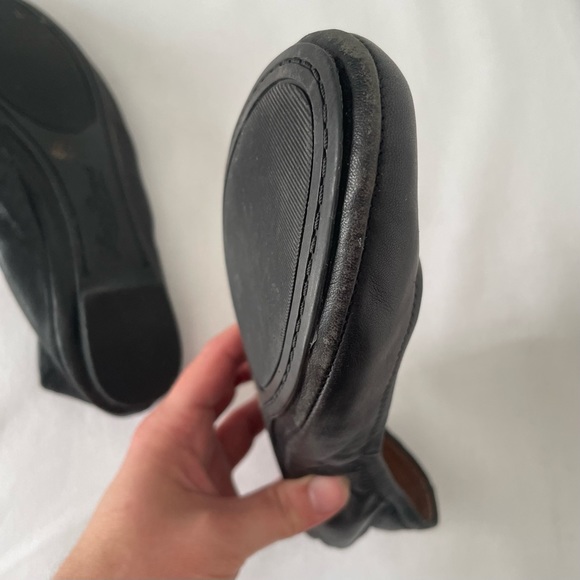 Lucky Brand Black Tan Leather Ballet Flats 8.5 M Emmie - Picture 8 of 13